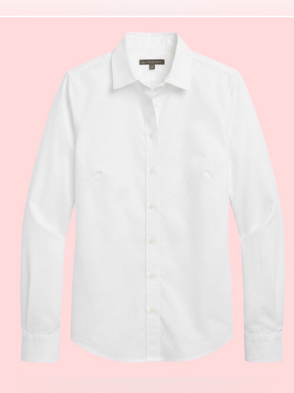 Banana Republic Classic Women's Non-Iron Fitted White Shirt Size 4